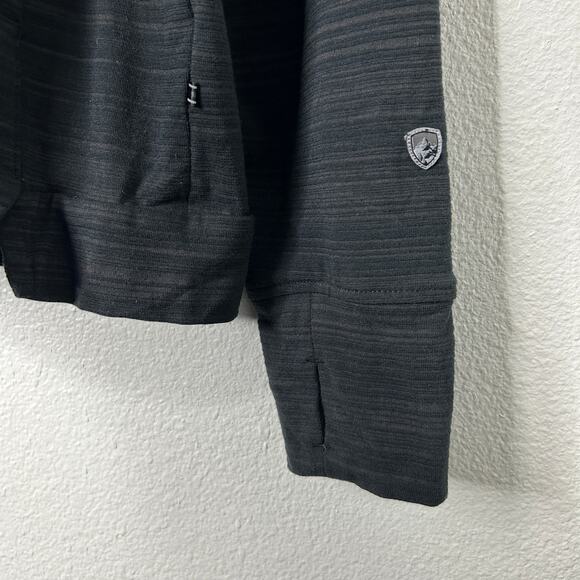 Kuhl Accel 1/2 Zip Pullover Black Large Fleece Lined Kangaroo Pocket - Picture 5 of 10